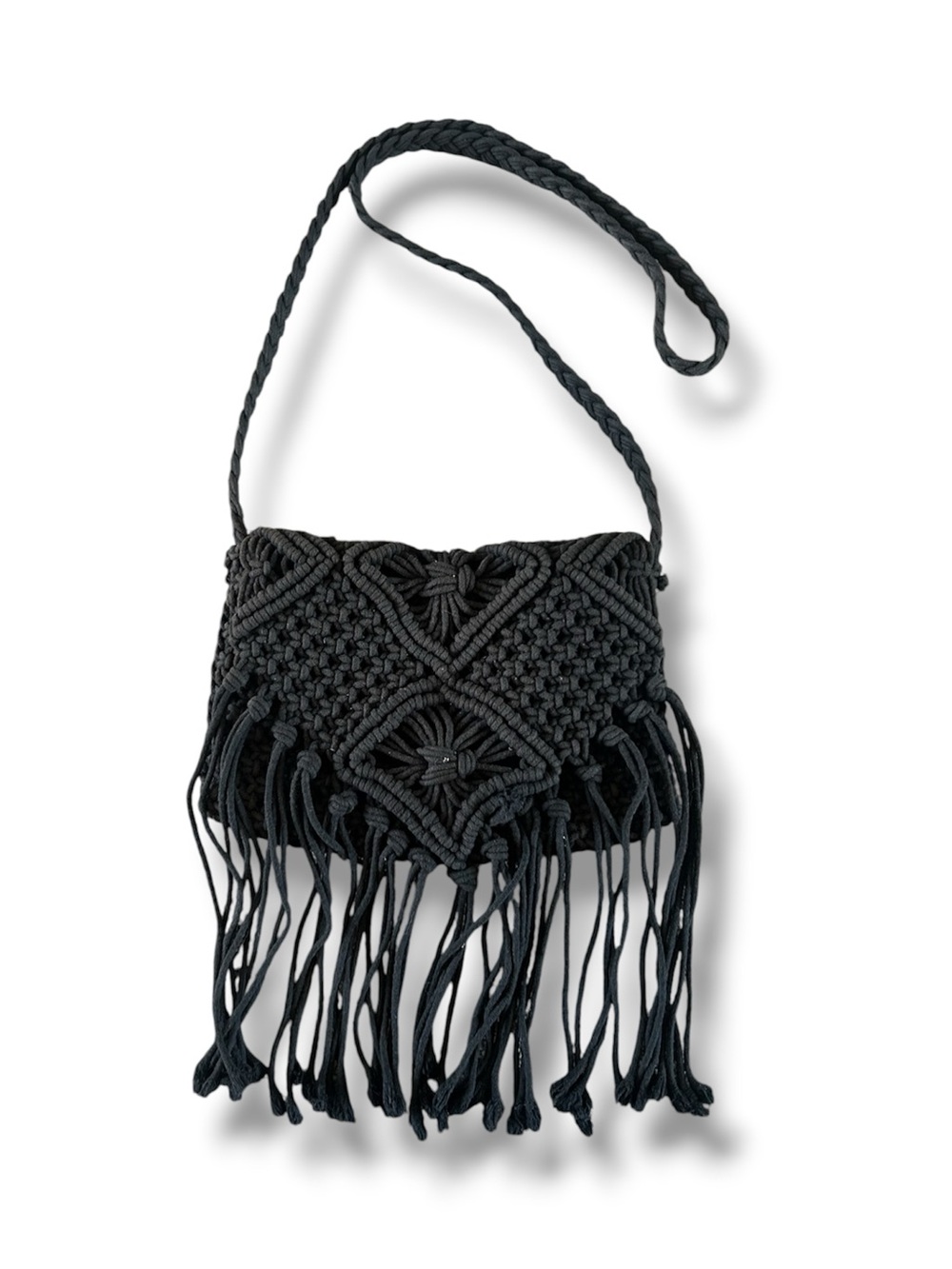 [Mossimo] Black Macrame Boho Bag